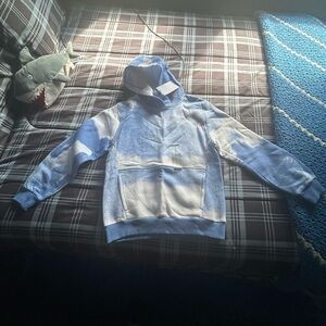 Nike Sky Blue and White Sweatshirt